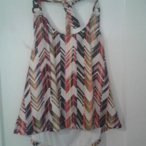 Catalina Plus Size 1X 16W Vibrant Tankini Swim Top